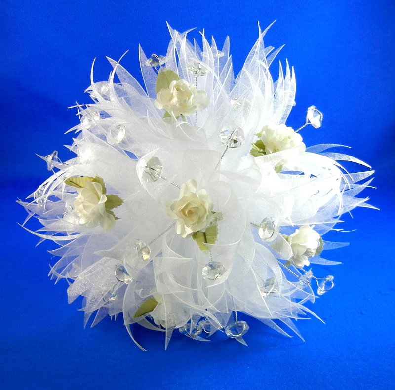 Delicate Paper Flower Mini Crystal Bouquet